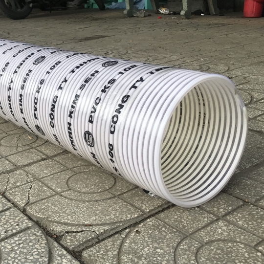 ỐNG GÂN NHỰA TRẮNG D200 CÂY 5M