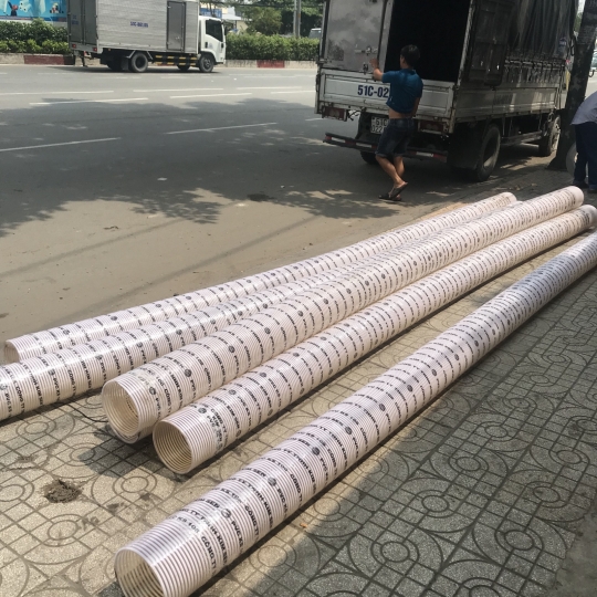 ỐNG GÂN NHỰA TRẮNG D200 CÂY 5M