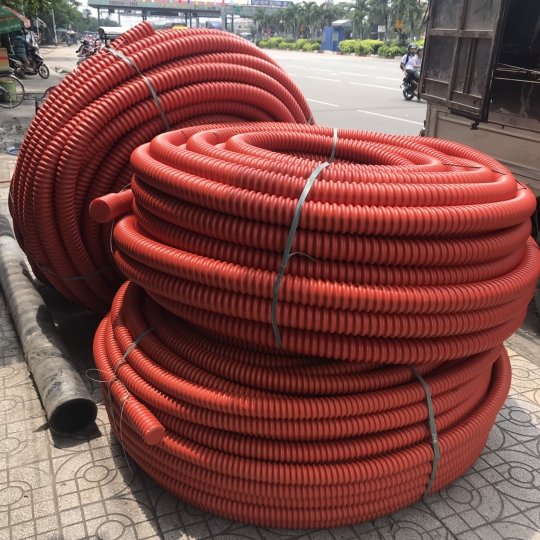 ỐNG NHỰA GÂN XOẮN HDPE CAM (ỐNG OSPEN)